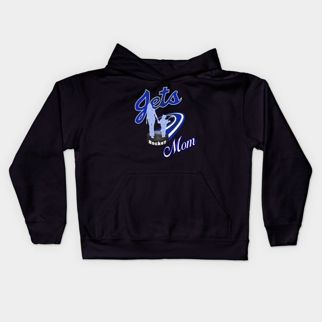 Jets Hockey Mom Kids Hoodie by krisk9k